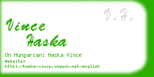 vince haska business card